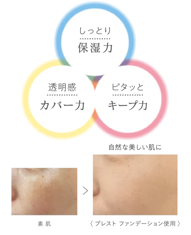 自然な美しい肌に